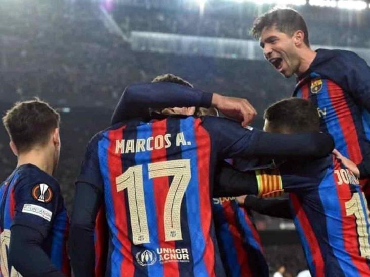 Rescata Barcelona empate ante el United en Europa League Rescata Barcelona empate ante el United en Europa League