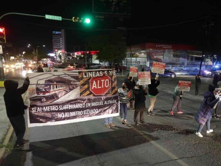 Protestan otra vez por L6 del Metro en Av. Miguel Alemán Protestan otra vez por L6 del Metro en Av. Miguel Alemán