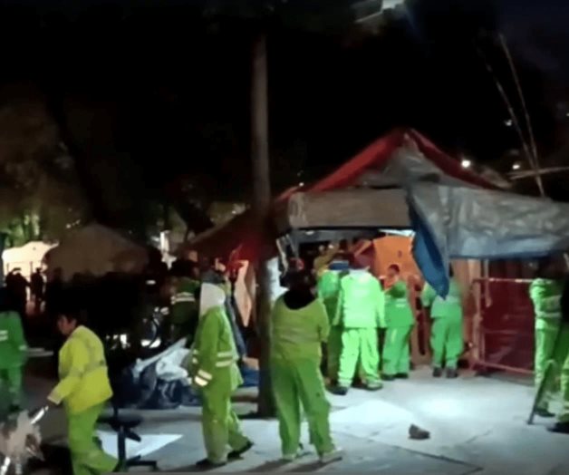 Retiran plantón cannábico afuera del Senado