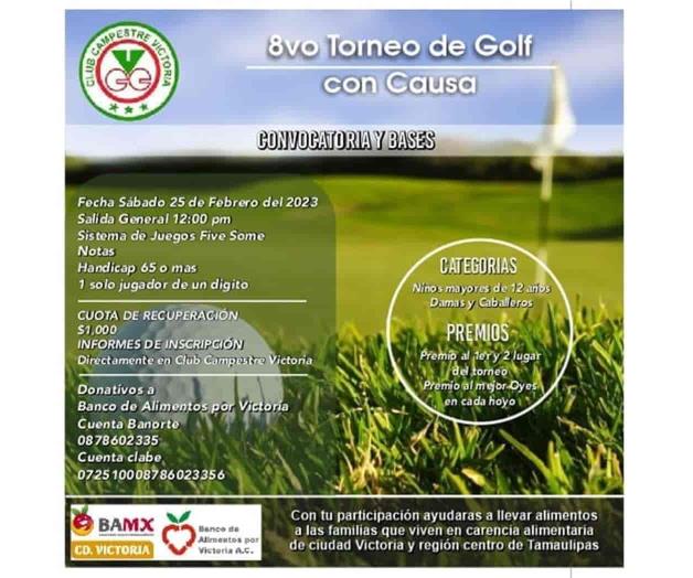 Recaudan alimentos en torneo de Golf