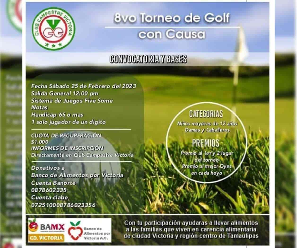 Torneo de golf con 'causa' organizan