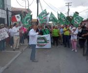 Marchan en favor del INE en Matamoros