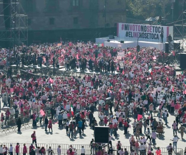 INE afirma que su personal no convocó a marcha