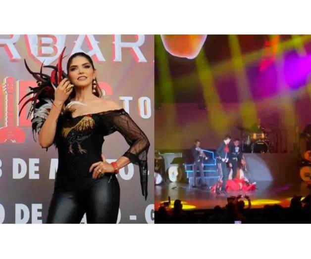 Ana Bárbara sufre caída en el escenario del Auditorio Nacional