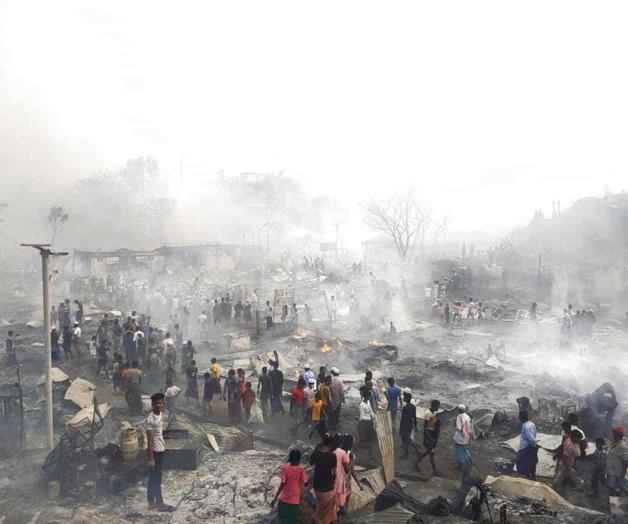 Estalla incendio en campamento de refugiados en Bangladesh