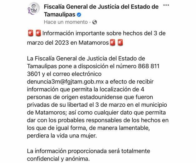 Habilitan línea telefónica para  localizar a norteamericanos