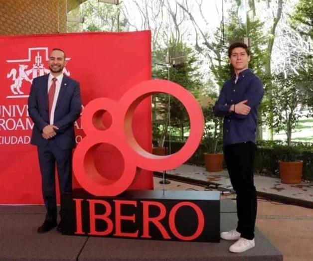 Este es el logo de la Ibero por su 80 aniversario