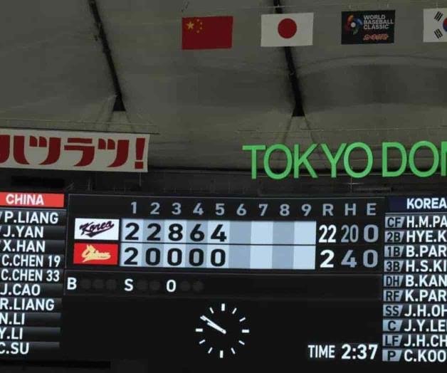 Surcorea fija récord, apalea 22-2 a China en Clásico Mundial