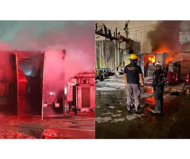 Se incendia planta de CFE en Monterrey