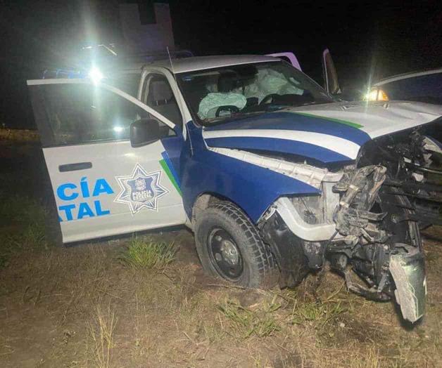 Agentes de la Guardia Estatal; heridos choque