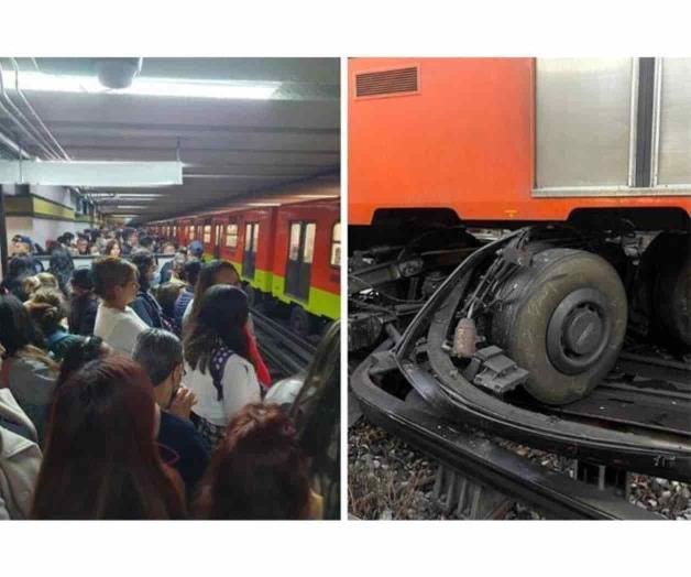 Se desacopla tren del Metro en talleres de Ticomán