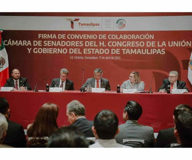 Capacitan a funcionarios: Firman convenio gobierno de Tamaulipas y Senado Capacitan a funcionarios: Firman convenio gobierno de Tamaulipas y Senado