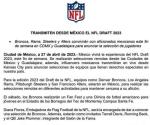 Realizarán selecciones del Draft de la NFL desde México