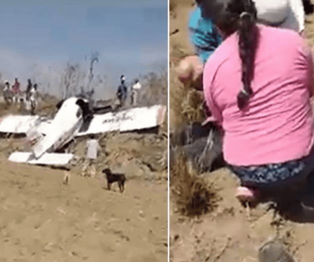 Se desploma avioneta en Cholula, Puebla; hay 2 heridos