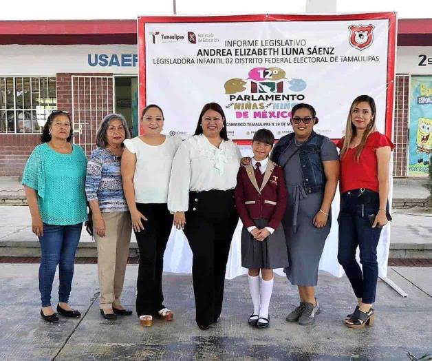 Andrea Luna Sáenz rinde su 1er. informe Legislativo Infantil