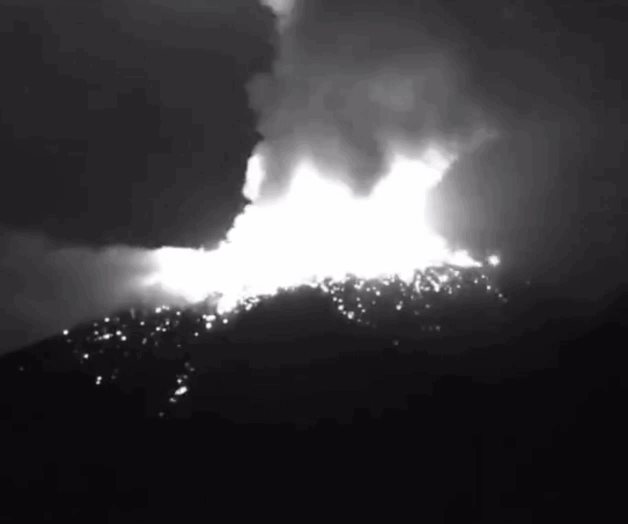 As&iacute; se vio la explosi&oacute;n del volc&aacute;n Popocat&eacute;petl este domingo