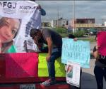 Familiares de Leslie estallan frente a Fiscalía de Tamaulipas