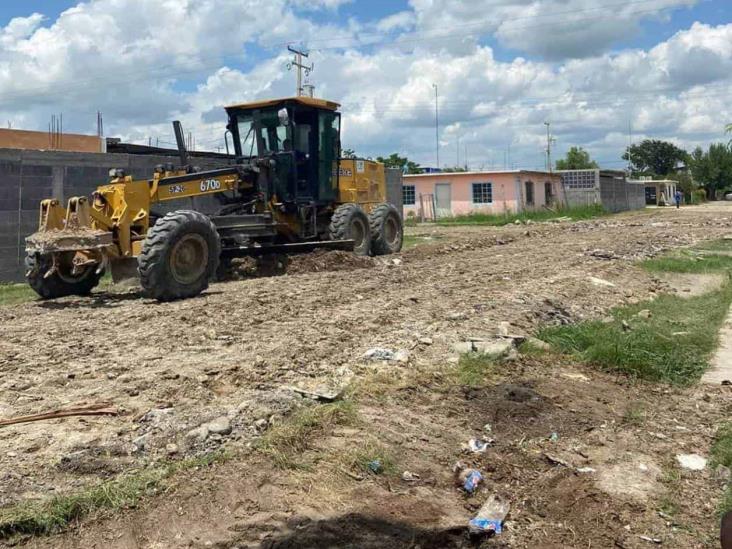 Reacondiciona municipio de Río Bravo calle afectada por lluvias Reacondiciona municipio de Río Bravo calle afectada por lluvias