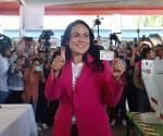 Alejandra del Moral vota en urna electr&oacute;nica de Cuautitl&aacute;n Izcalli