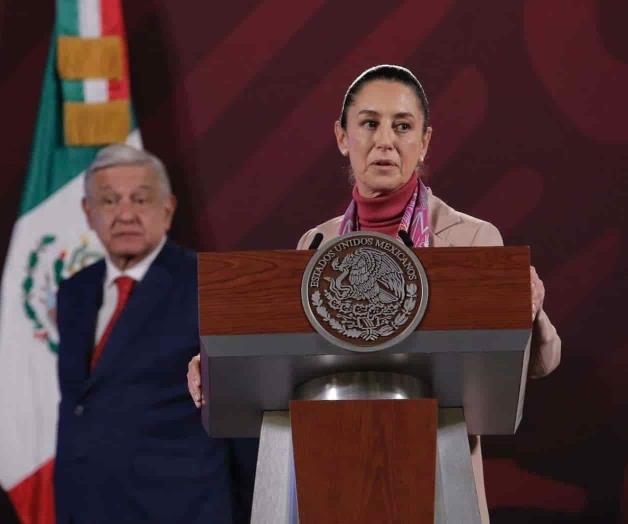 Se re&uacute;ne Sheinbaum con AMLO en Palacio Nacional