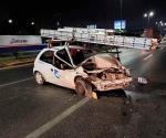 Se impacta contra puente en Altamira