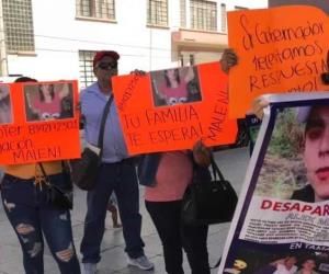 Protestan familiares de jóvenes desaparecidos en Victoria