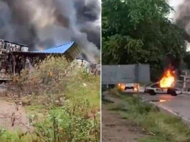Incendian 13 vehículos en Tantoyuca, Veracruz Incendian 13 vehículos en Tantoyuca, Veracruz