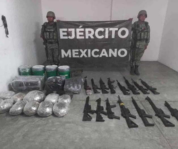 Sedena asegura armamento y municiones en Miguel Alem&aacute;n