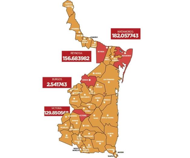 A la cabeza de remesas Matamoros y Reynosa