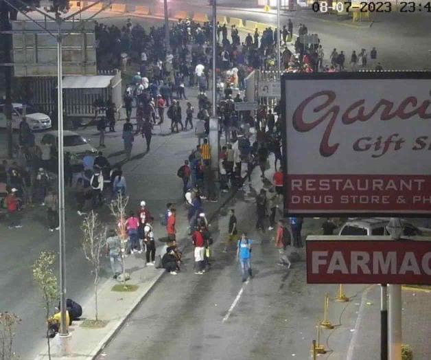 Estampida de migrantes en Puente Nuevo Internacional de Matamoros Estampida de migrantes en Puente Nuevo Internacional de Matamoros