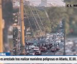 Conductor es arrestado tras realizar maniobras peligrosos en Atlanta, EE.UU.