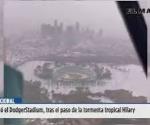 As&iacute; qued&oacute; el Dodger Stadium, tras el paso de la tormenta tropical Hilary