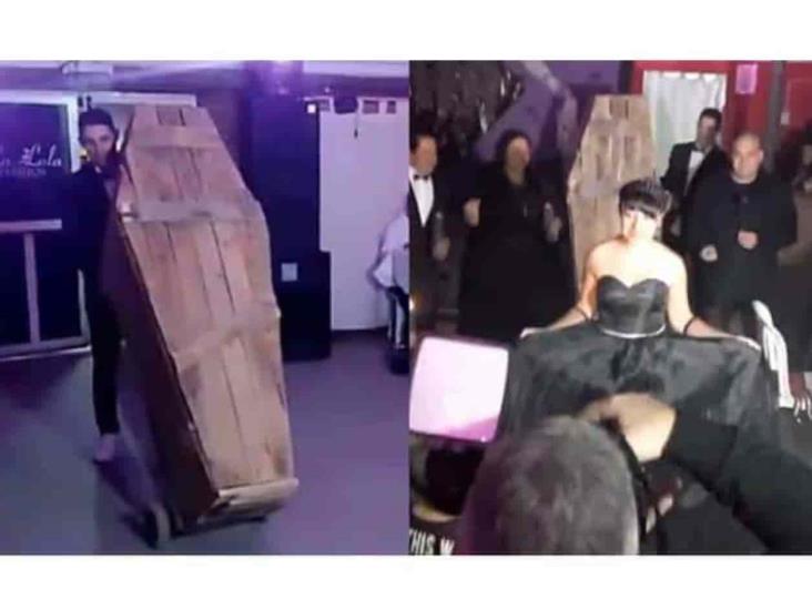 Joven llega a su fiesta de XV años en ataúd y desata polémica Joven llega a su fiesta de XV años en ataúd y desata polémica