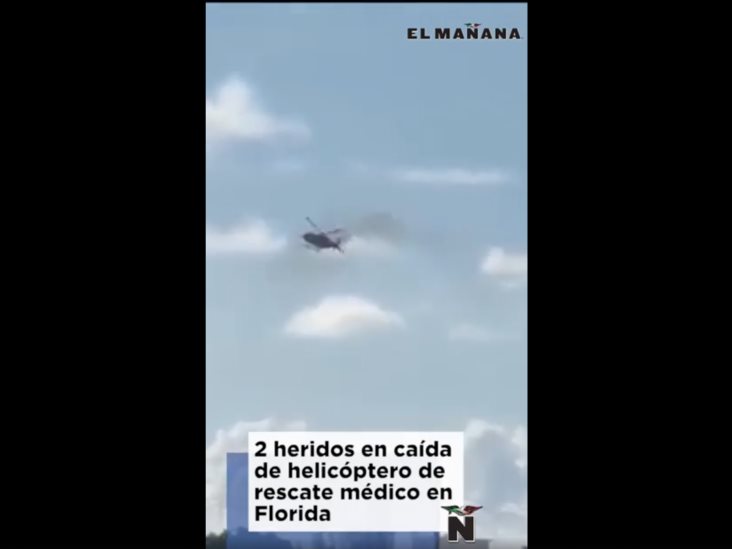 Dos heridos en caída de helicóptero de rescate médico en Florida