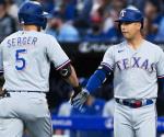 Rangers doblegan 9-2 a Azulejos y completan la barrida de 4 juegos