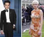 Confirman Rami Malek y Emma Corrin romance... ¡con beso!