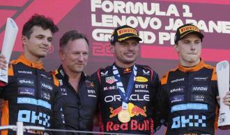 Vuelve Verstappen a ganar en el GP Japón; Checo abandona la carrera Vuelve Verstappen a ganar en el GP Japón; Checo abandona la carrera