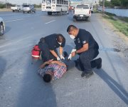 #Policía / Accidente en la carretera a Río Bravo, frente al Cuartel Militar en #Reynosa.