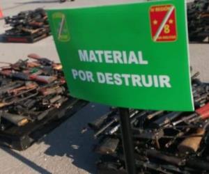 Ejército realiza destrucción de 900 armas de fuego en Reynosa