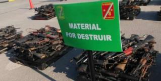 Ejército realiza destrucción de 900 armas de fuego en Reynosa