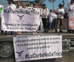 REYNOSA | Plantón de trabajadores del Poder Judicial de la Federación