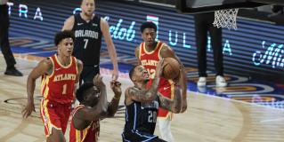 Las acciones en el juego de NBA en México entre Orlando Magic y Atlanta Hawks