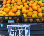 Llega la mandarina a más de 100 pesos