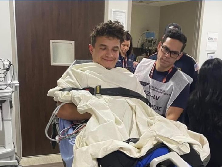Lando Norris fue trasladado al hospital tras accidente en Las Vegas Lando Norris fue trasladado al hospital tras accidente en Las Vegas