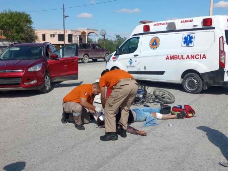 Motociclista, herido en choque Motociclista, herido en choque
