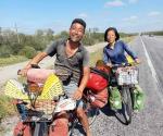 Cicloviajeros japoneses cruzan por Tamaulipas; van rumbo a Argentina