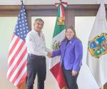 Trabajan de la mano Américo Villarreal y cónsul de los Estados Unidos
