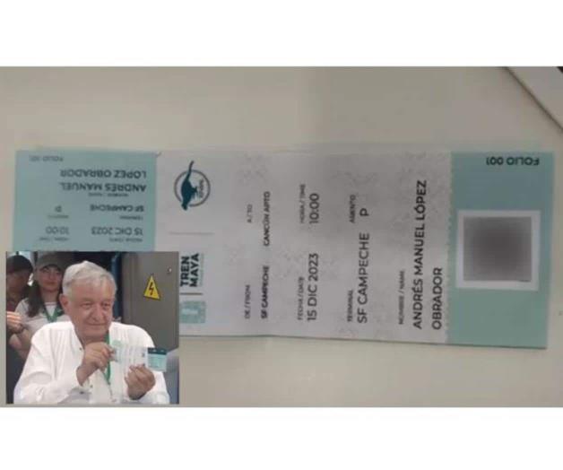 Venden en mil 800 pesos boleto que supuestamente AMLO usó en TM Venden en mil 800 pesos boleto que supuestamente AMLO usó en TM