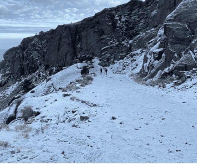 Registran nevadas en Cofre de Perote y Pico de Orizaba, Veracruz