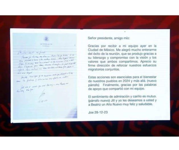 Agradece Biden a AMLO refuerzo en acciones migratorias Agradece Biden a AMLO refuerzo en acciones migratorias